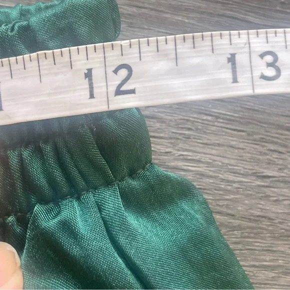 Vintage 90s Emerald Green/Gold Nylon Windbreaker Suit Women's Size Small Sporty - Picture 14 of 16